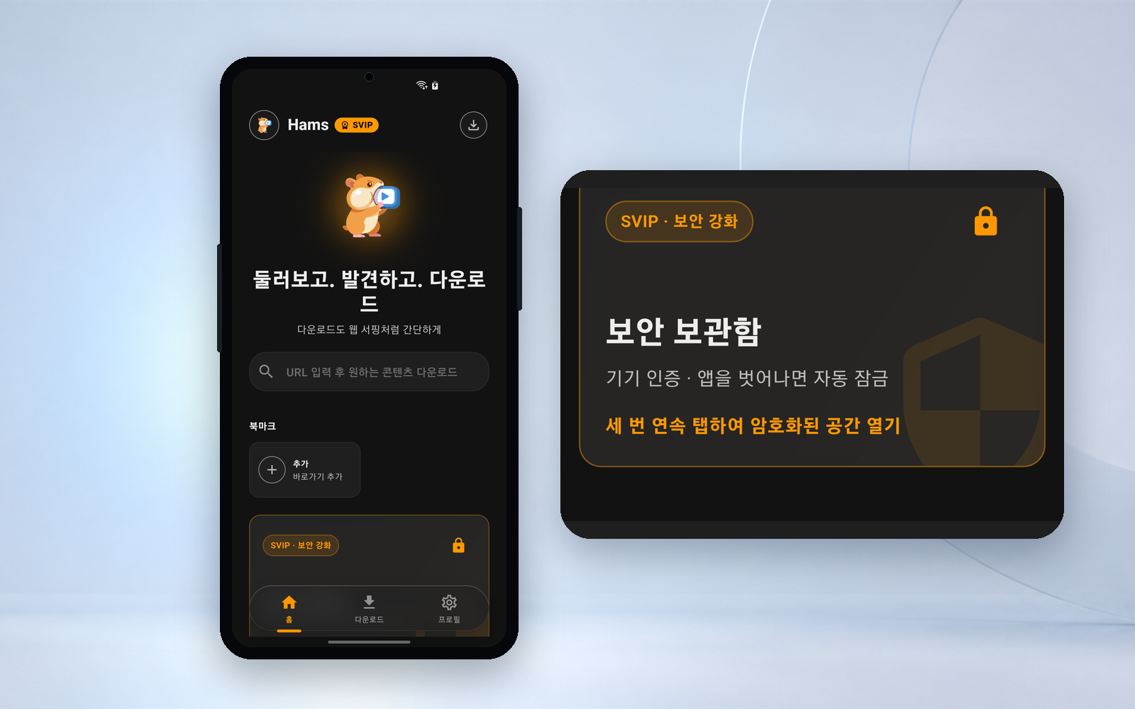 Hams Private Vault interface